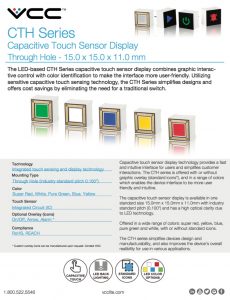 CTH Series - Capacitive Touch Sensor Display Simplifies Device Design