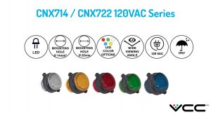 CNX 714 722 120VAC High Voltage LED Indicator VCC